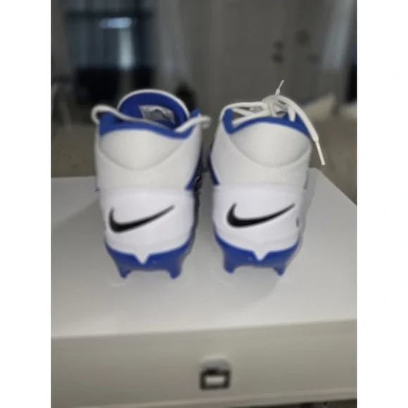 Nike Men's Alpha Menace 4 Pro Football Size 12.5 White/blue And Black FZ7702-107 - Picture 2 of 6